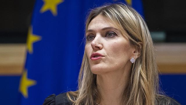 L'eurodéputée grecque Eva Kaili au Parlement européen à Bruxelles, 07.12.2022. [Parlement européen/AFP - Eric Vidal]