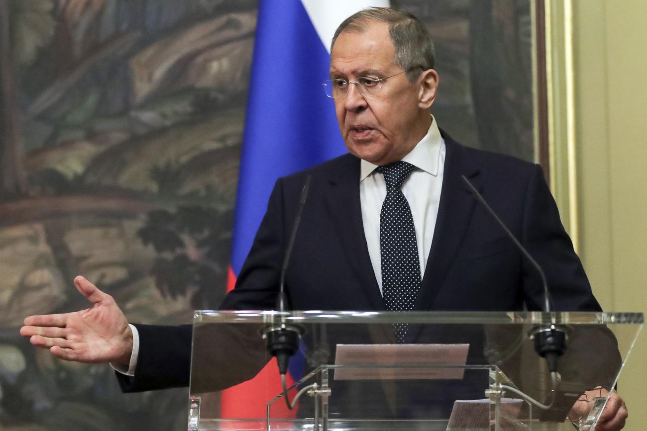 Le chef de la diplomatie russe Sergueï Lavrov. [KEYSTONE - MAXIM SHIPENKOV]