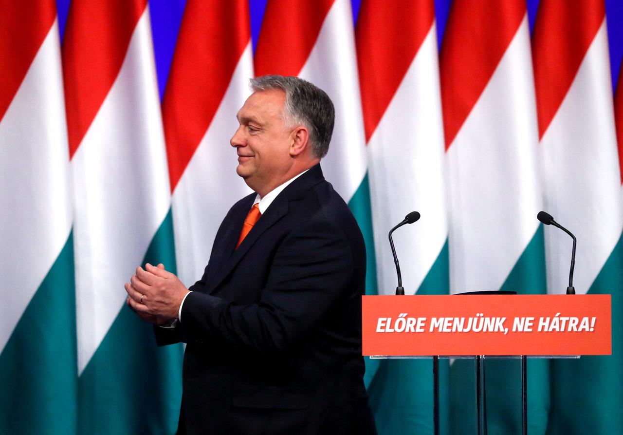 Le Premier ministre hongrois Viktor Orban n'enverra pas d'armes à Kiev. [Reuters - Bernadett Szabo]