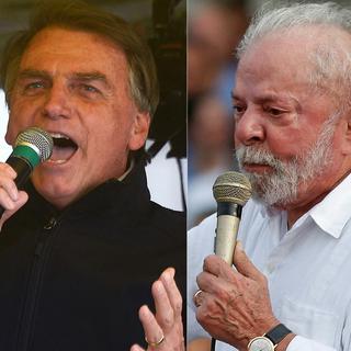 Jair Bolsonaro et Lula s'affrontent pour la présidentielle au Brésil le 2 octobre. [AFP - Miguel Schincariol/Mauro Pimentel]