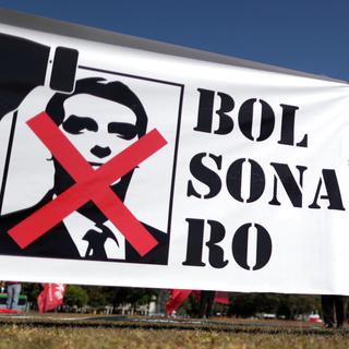 Manifestant anti-Bolsonaro à Brasilia en mai 2021. [Reuters - Ueslei Marcelino]