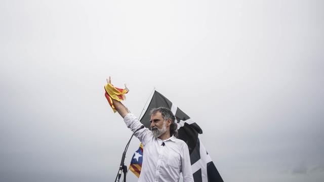 Jordi Cuixart, un autonomiste catalan trouve refuge à Neuchâtel. [AP Photo - Joan Mateu]