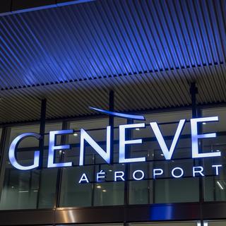 Le logo de l'Aéroport International de Genève. [Keystone - Martial Trezzini]
