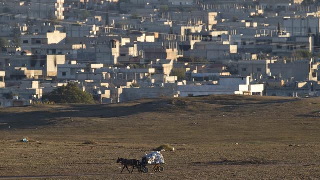 La ville syrienne de Kobané en proie à des raids aériens de l'armée turque (image d'illustration). [Keystone - Vadim Ghirda]