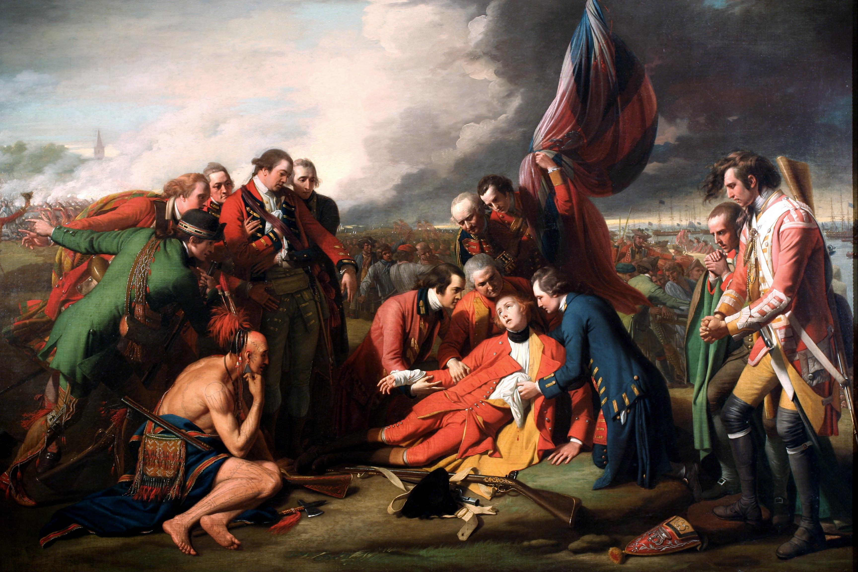 "La Mort du général Wolfe", tableau de Benjamin West, 1770. [DP]