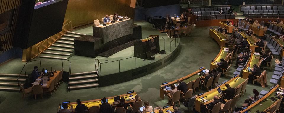 L'Assemblée générale de l'ONU réunie à New York. [Keystone - EPA/Sarah Yenesel]