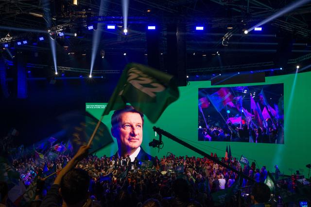 Yannick Jadot au Zénith de Paris le 27 mars 2022. [AFP - Delphine Lefebvre]