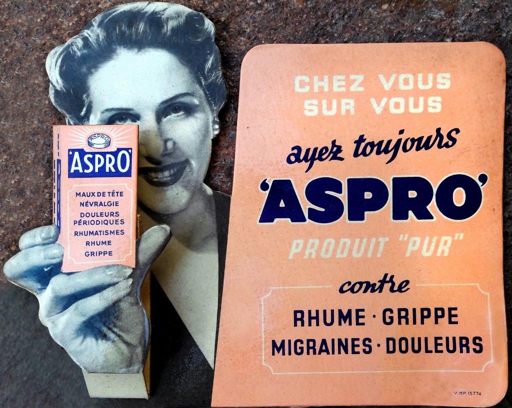 Publicité des années 1950-60 pour le médicament Aspro, fait à base d'acide acétylsalicylique. [AFP - Gusman/Leemage]