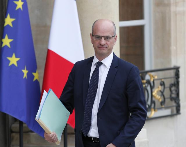 Le ministre français de l'Education Jean-Michel Blanquer. [Keystone - AP Photo/Christophe Ena]