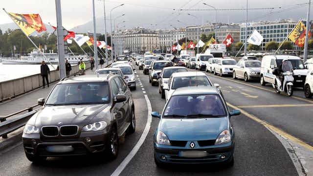 Le trafic n'a pas diminué cette année pendant les vacances d'été à Genève (image d'illustration). [Keystone - Salvatore Di Nolfi]