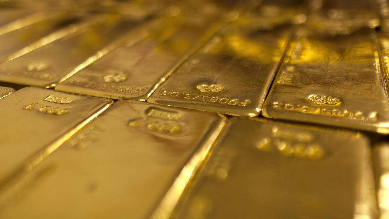 Des lingots d'or dans la chambre forte de la banque "Zuercher Kantonalbank", photographiés le 9 août 2011 à Zurich, en Suisse.Gold 1 [KEYSTONE - Martin Ruetschi]