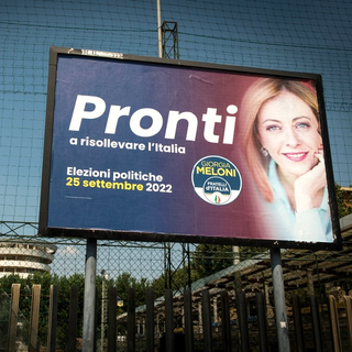 Le parti Fratelli d'Italia de Giorgia Meloni pourrait faire une percée lors des législatives du 25.09.2022 en Italie. [NurPhoto/AFP - Andrea Ronchini]