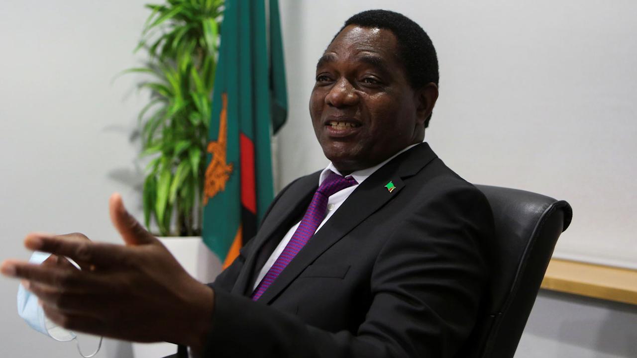 Le président zambien Hakainde Hichilema em mai 2022 au Cap, en Afrique du Sud. [Reuters - Shelley Christians]