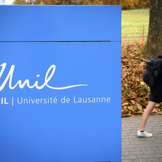 Le logo de l'Universite de Lausanne. [Keystone - Laurent Gillieron]