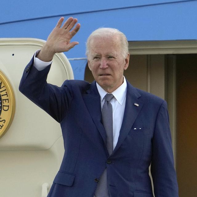 Joe Biden lors de son arrivé au Japon. [EPA(Keystone - Kimimasa Mayma]
