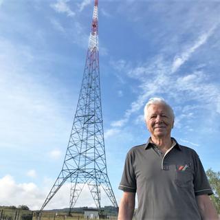 Michel Gloor, responsable de la station de l'émetteur de Sottens de 1972 à 2000. [RTS - Yves-Alain Cornu]