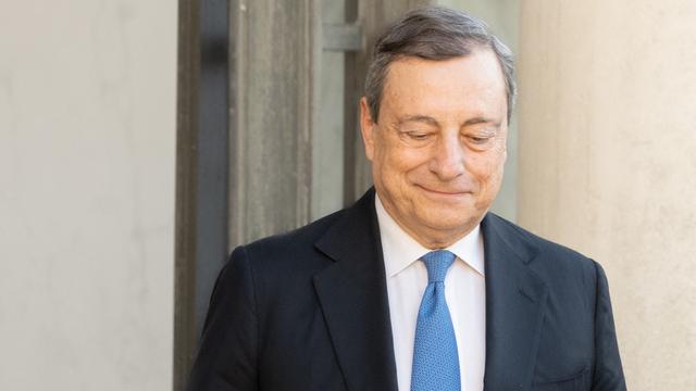 Mario Draghi tire les leçons de l'éclatement de sa coalition gouvernementale. [Hans Lucas/AFP - Sandrine Marty]