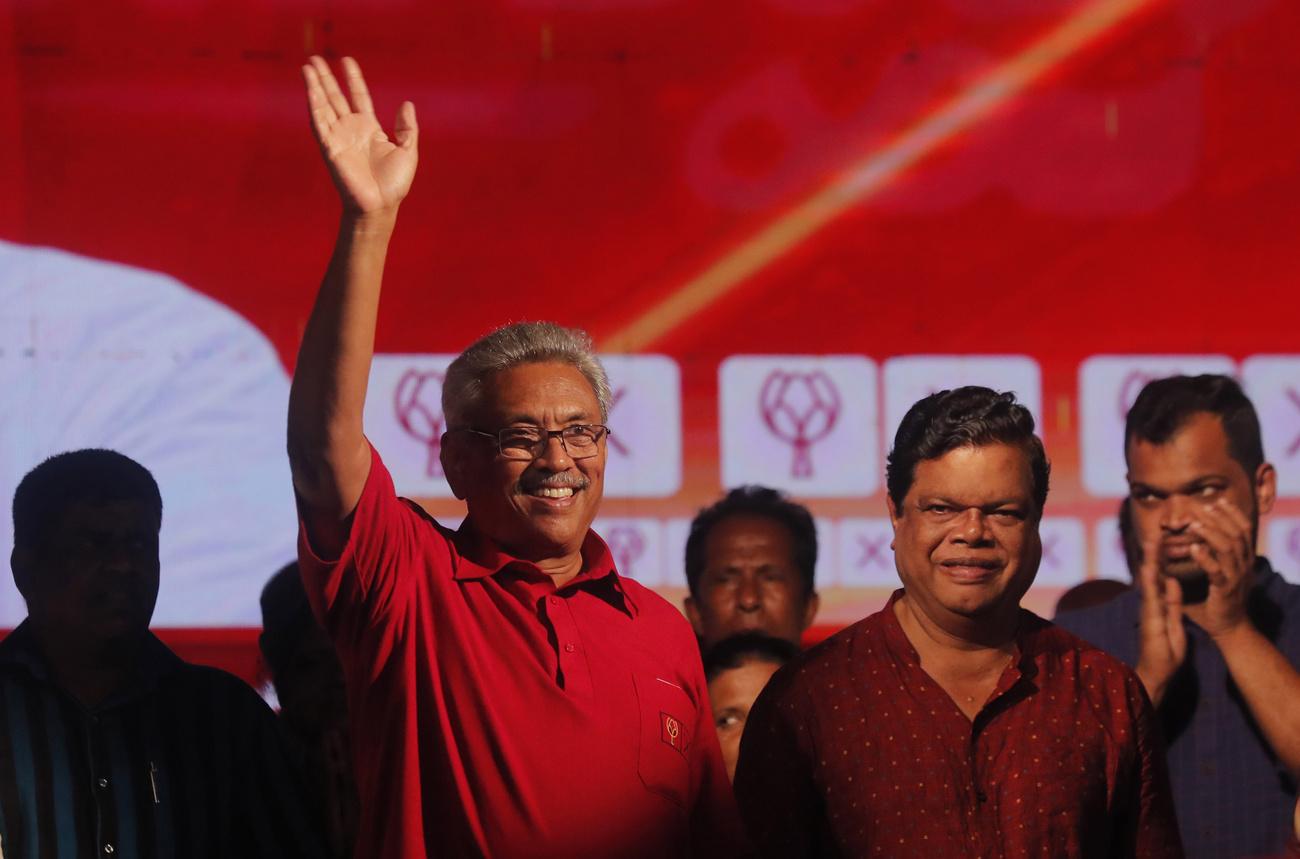 Le président sri-lankais Gotabaya Rajapaksa a été élu en 2019. [Keystone - Eranga Jayawardena]