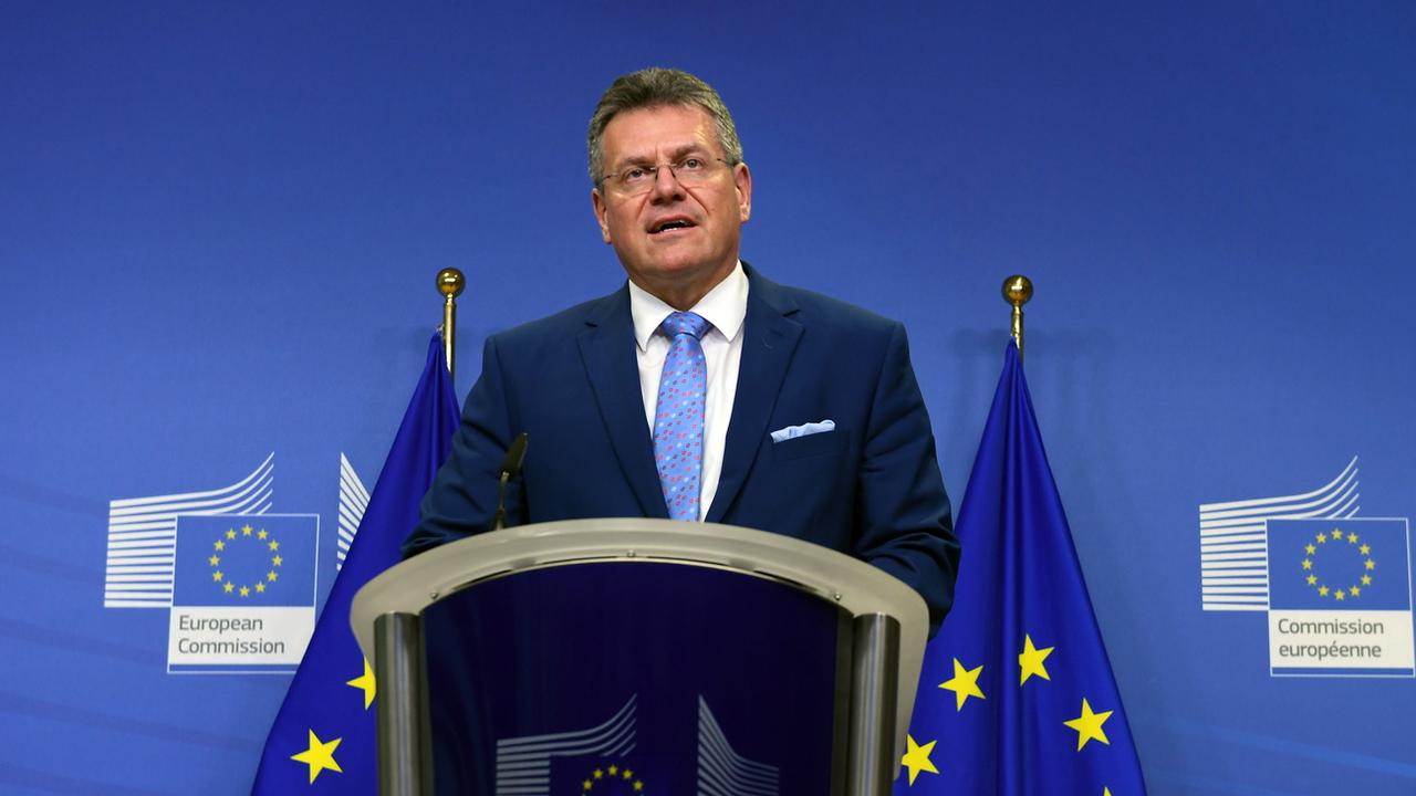 Maros Sefcovic est en charge des relations entre l'Union européenne et la Suisse. [Keystone - EPA/John Thys]
