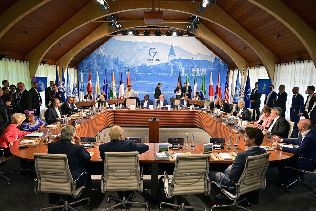 Le G7 s'engage à soutenir l'Ukraine "aussi longtemps qu'il le faudra". [KEYSTONE - THOMAS LOHNES]