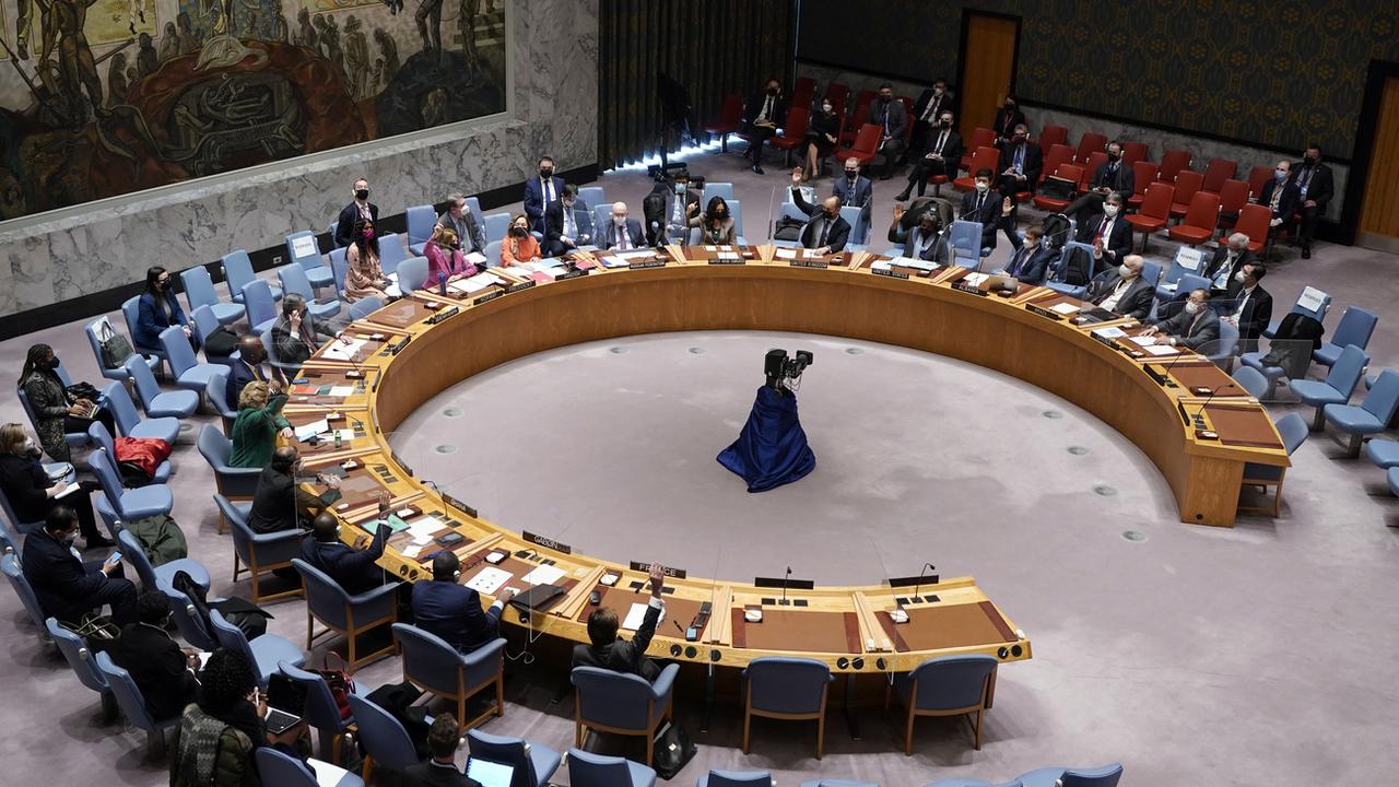 Les Etats-Unis et la Russie se déchirent au Conseil de sécurité de l'ONU sur la crise ukrainienne. [AP - Richard Drew]