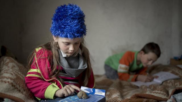 La rentrée scolaire ukrainienne. [Keystone - EPA/Balazs Mohai]