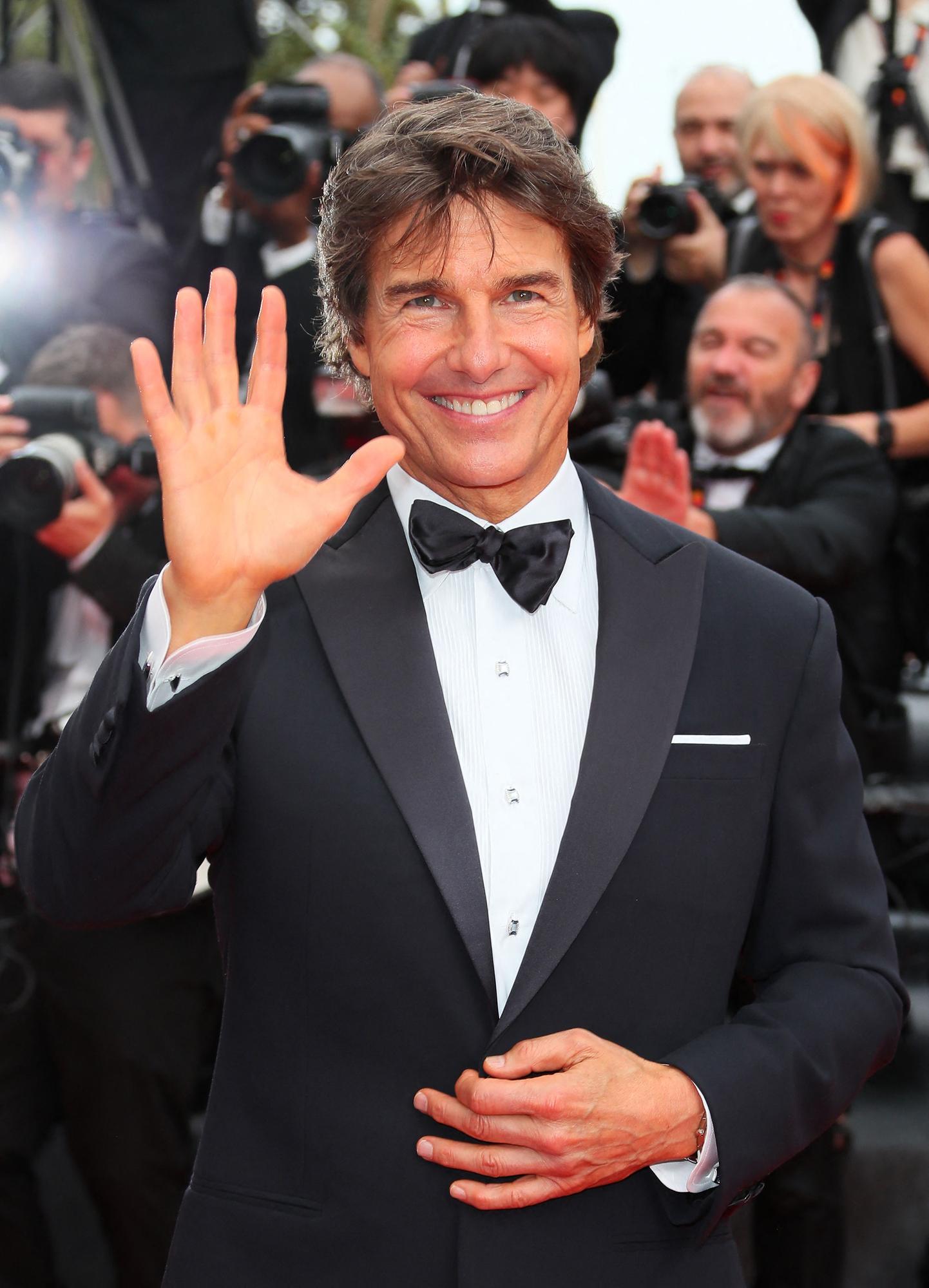 L'acteur et producteur américain Tom Cruise a reçu une Palme d'or d'honneur lors du Festival de Cannes 2022. [Full Picture Agency via AFP - JB Lacroix]