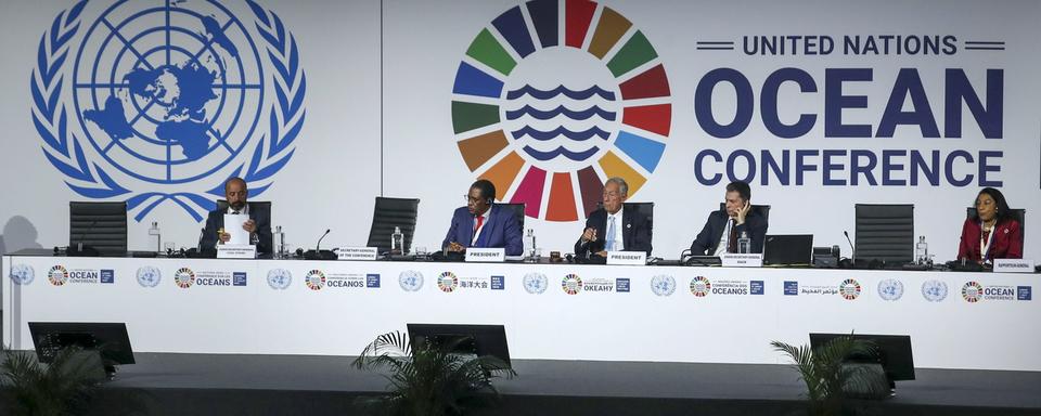 La conférence de l'ONU sur les océans s'est tenue à Lisbonne. [Keystone/EPA - Antonio Cotrim]