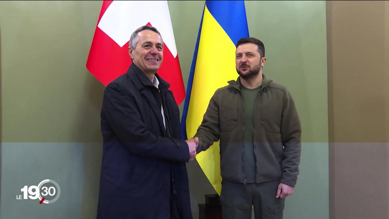 Le Président de la Confédération, Ignazio Cassis rencontre Volodymyr Zelensky à Kiev.