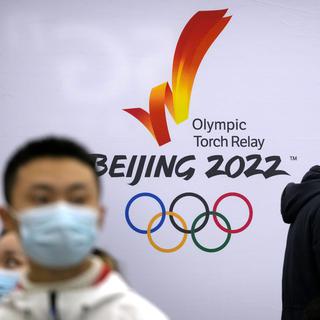 Le logo des Jeux olympiques de Pékin. [Keystone - Mark Schiefelbein/AP Photo]