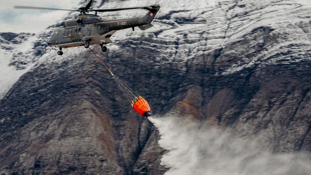 Un feu de forêt a ravagé le Monte di Gambarogno, dans le canton du Tessin. [DDPS - DDPS]