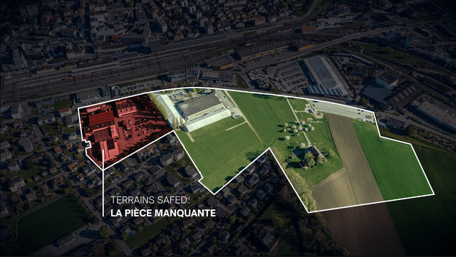 La superficie couverte par le projet Gare Sud à Delémont. [Gare Sud]