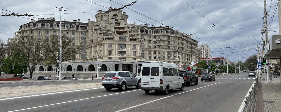 Centre de Tiraspol, capitale de la Transnistrie. [Anadolu Agency/AFP]