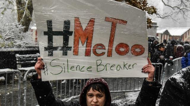 Mouvement #metoo en 2017. [AFP - Stephanie Keith/Getty Images]