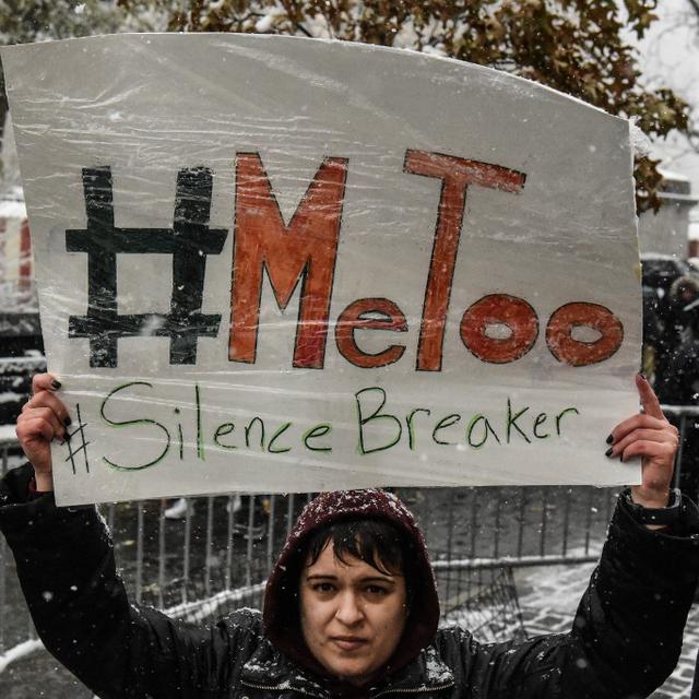 Mouvement #metoo en 2017. [AFP - Stephanie Keith/Getty Images]