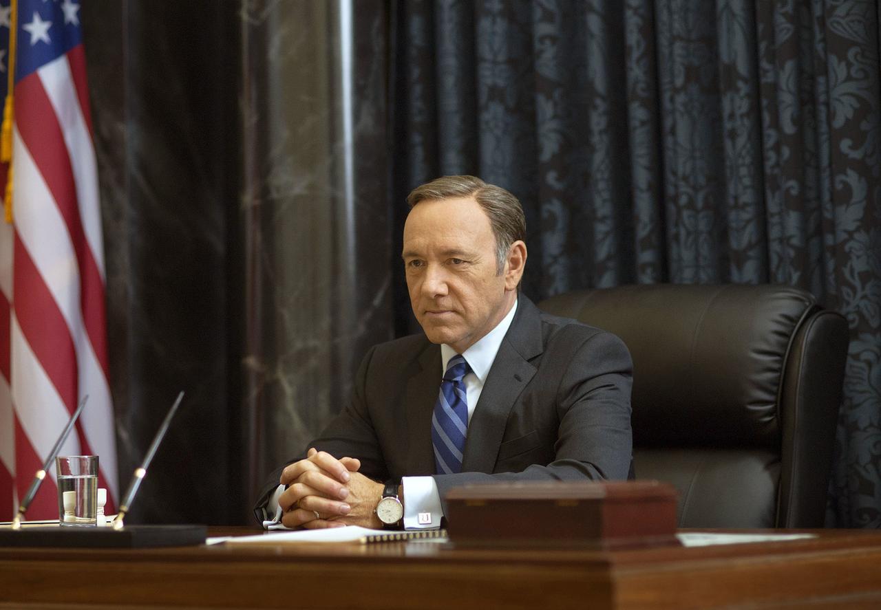 De 2013 à 2017 dans la série House of Cards, Kevin Spacey a incarné Frank Underwood, un homme politique sans scrupules qui a fini par devenir président des États-Unis. [Keystone - Nathaniel E. Bell]