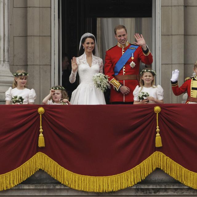 Photo de famille lors du mariage du prince William. [Keystone/AP - Matt Dunham]