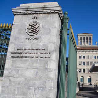 Le siège de l'OMC à Genève. [Keystone - Martial Trezzini]