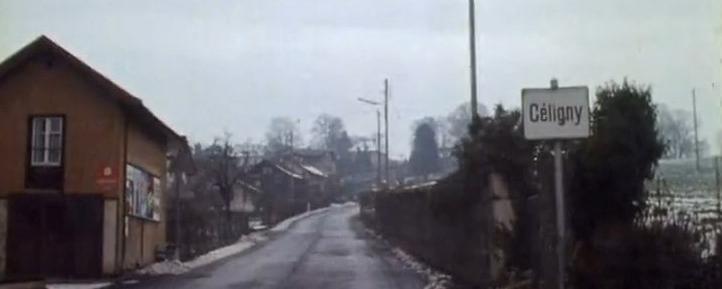 Le temple de Céligny en 1969. [RTS]