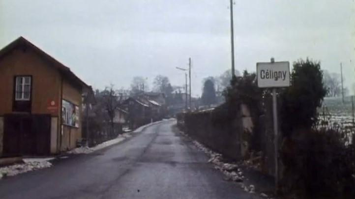 Le temple de Céligny en 1969. [RTS]