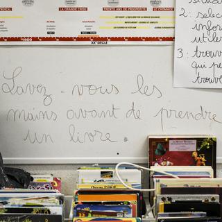 Une salle de classe française avant la rentrée 2022. [AFP - Magali Cohen]