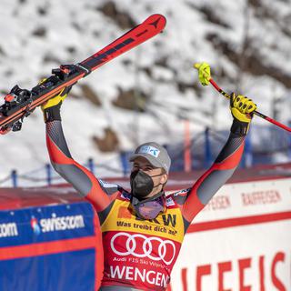 Alexander Aamodt à la Coupe du monde de ski de Wengen le 14 janvier 2022. [Keystone - Peter Schneider]
