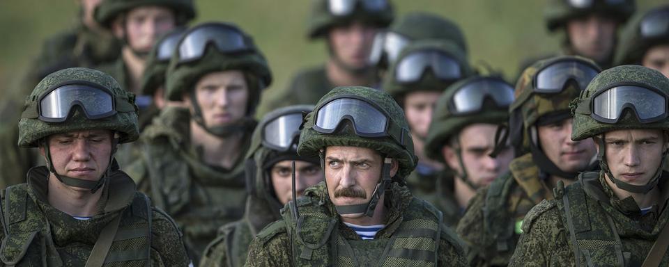 Des soldats russes lors d'un exercice en Serbie en 2014. [Reuters - Marko Djurica]