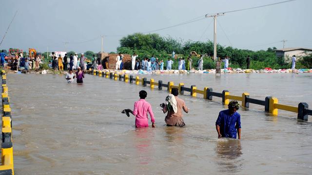 Plus de 10 milliards de dollars seront nécessaires pour réparer les dégâts au Pakistan. [Keystone/EPA - Nadeem Khawar]