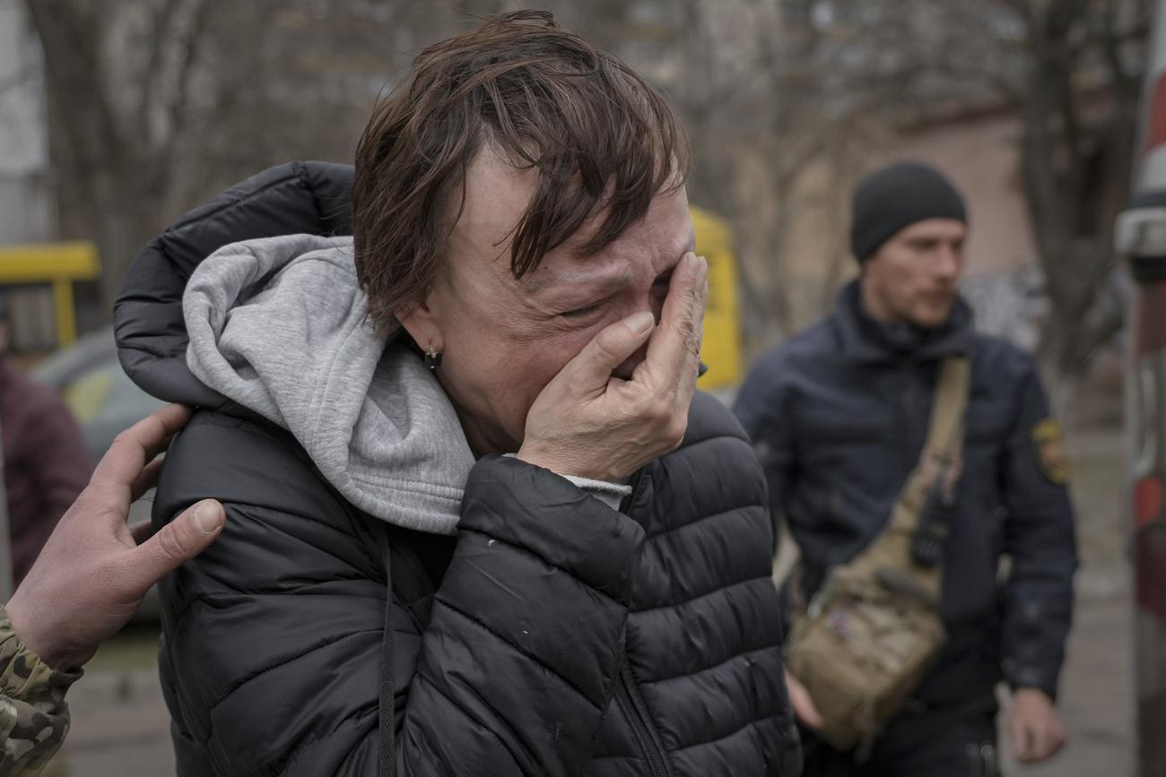 L'ONU a fait état dimanche de 1119 civils tués en Ukraine depuis le début de la guerre. [Keystone - AP Photo/Vadim Ghirda]
