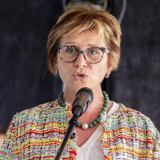 La conseillère administrative de Genève Frédérique Perler (ici, en juin 2021). [Keystone - Magali Girardin]