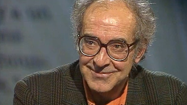 Le cinéaste Jean-Luc Godard en 1993 [RTS]