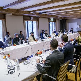 Rencontre à Oslo entre les talibans et les Occidentaux. [EPA - STIAN LYSBERG]