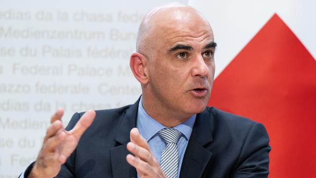 Alain Berset le 25 septembre 2022. [Keystone - Peter Schneider]