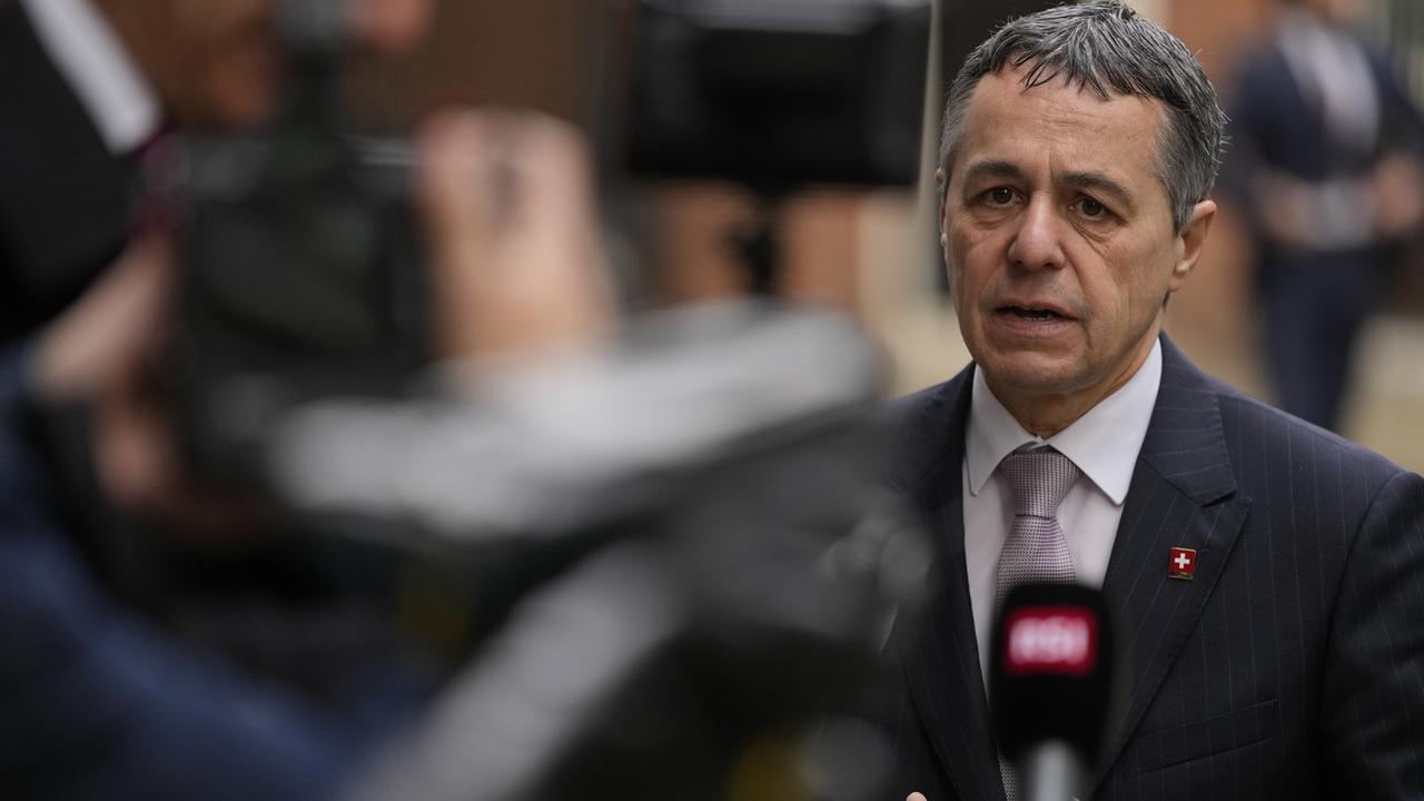 Le président de la Confédération Ignazio Cassis. [Keystone - AP Photo/Alastair Grant]